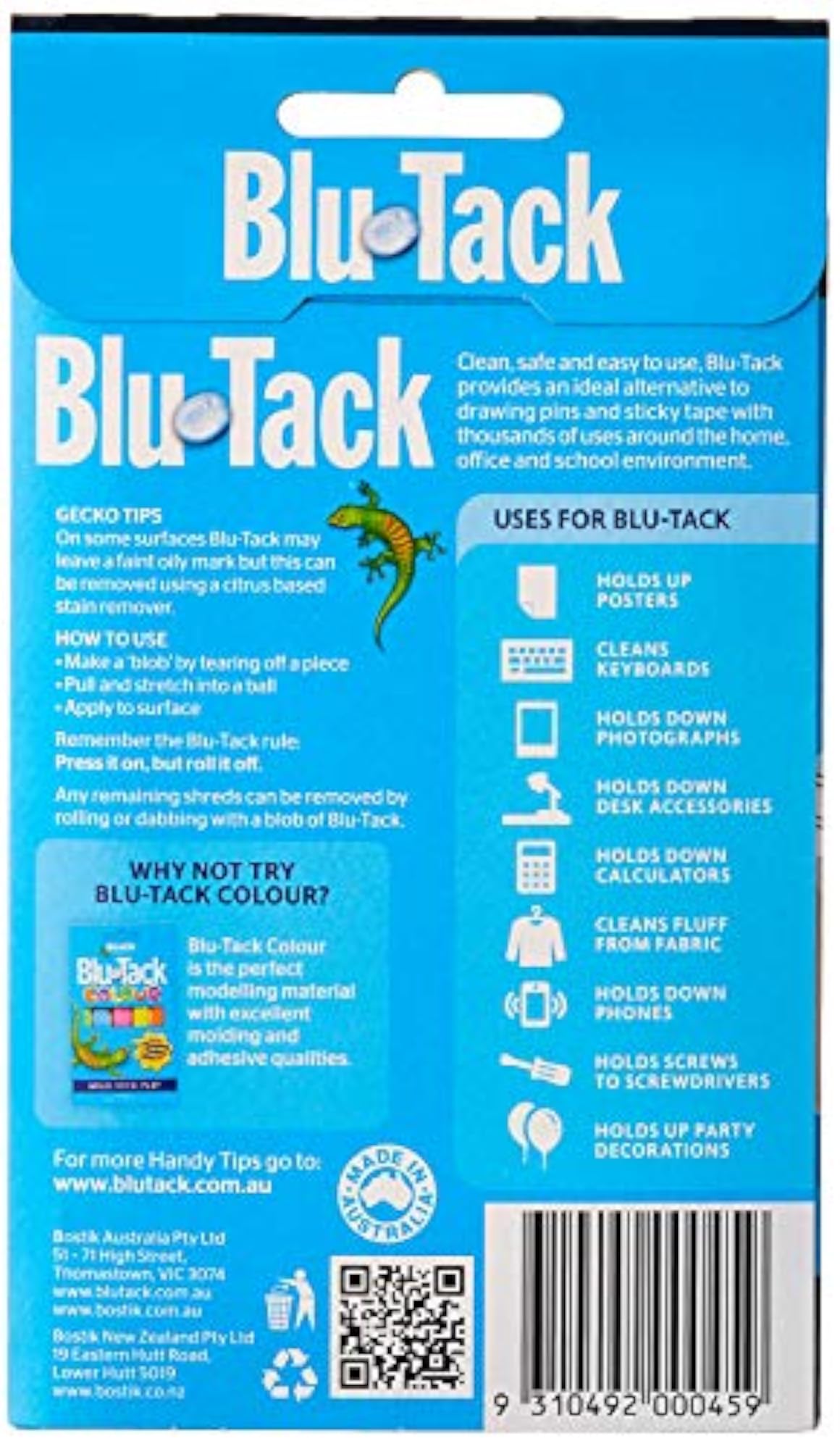 Blu Tack, Multipurpose Reusable Adhesive